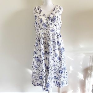 New Cynthia Rowley Linen Floral Midi Dress 10